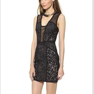 BCBG Max Azria black lace open back Lyla Dress